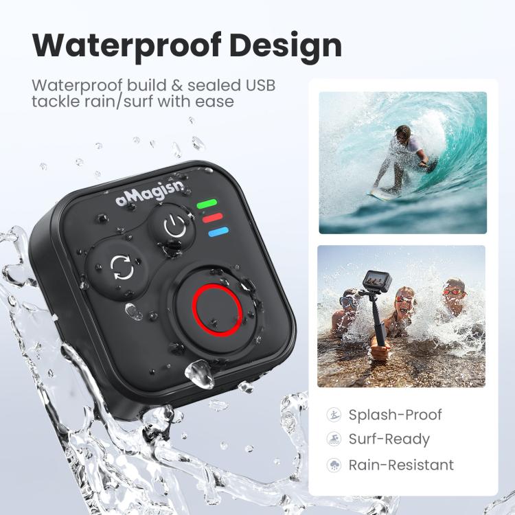 aMagisn Wireless Bluetooth Remote Control for Insta360, GoPro Hero Cameras & Smartphones - 50m Long Range, for Insta360 50m