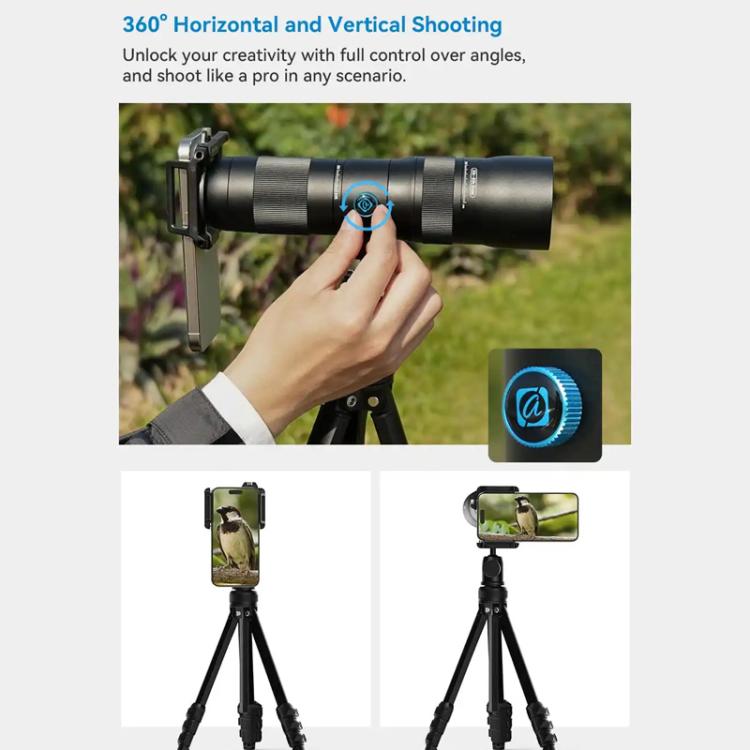 APEXEL TeleCular 3 20X-60X Zoom Lens Kit for Smartphones HD Super Telephoto Long-Range Shooting with Tripod Adapter, APL-T20-60XJJ029