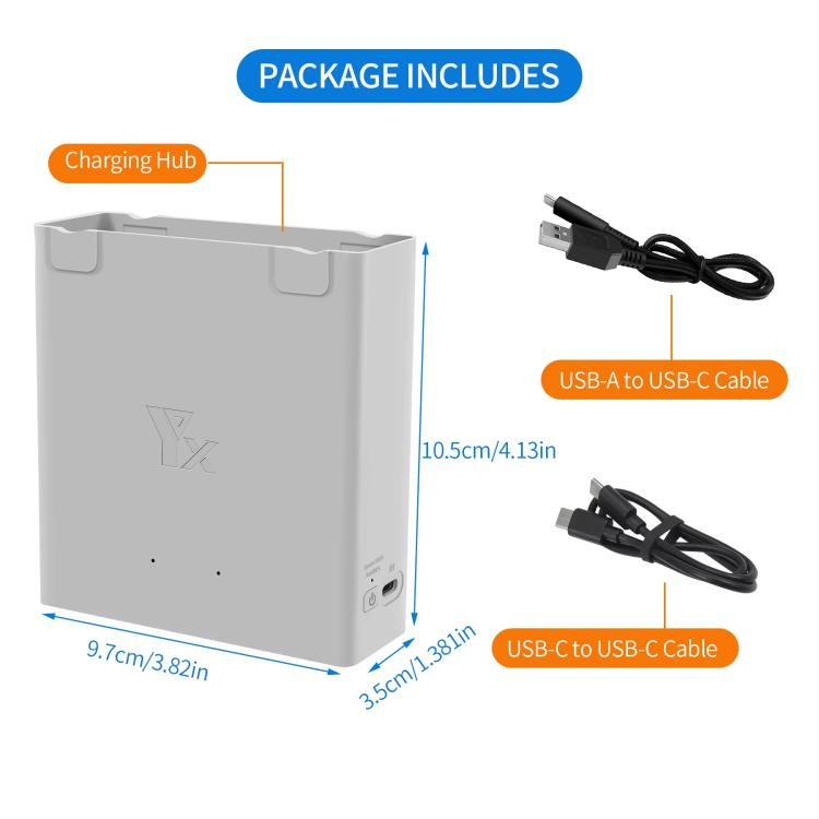 For DJI Avata 2 YX Dual-Channel Battery Charging Hub Smart Maintenance Station