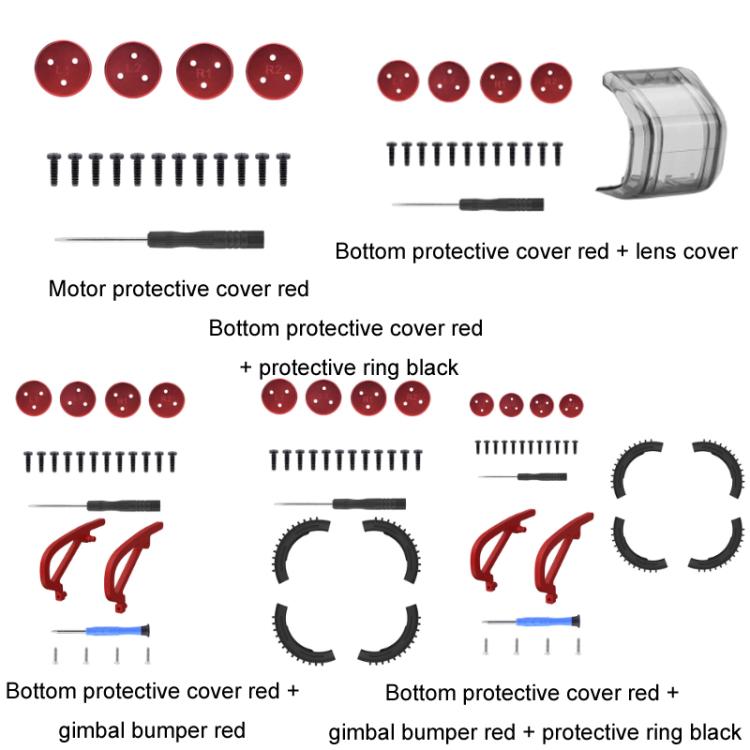 For DJI Avata 2 BRDRC Motor Dust Protection Cover Accessories, Motor Cover, Bottom Cover + Lens Cover, Bottom Cover + Gimbal Bumper, Bottom Cover + Protection Ring, Bottom Cover + Gimbal Bumper + Protection Ring