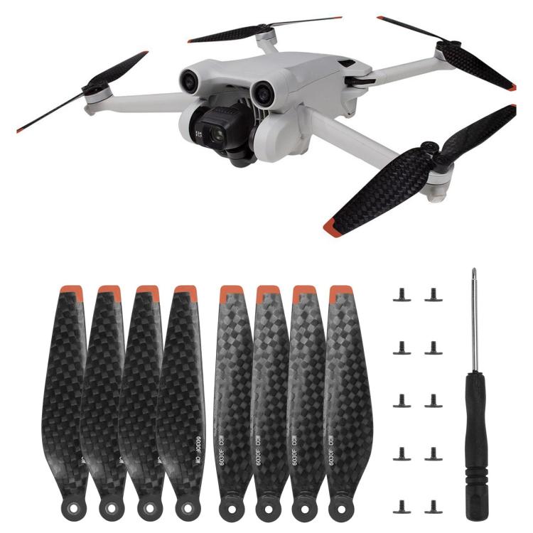 For DJI Mini 3 Pro/4 Pro 6030F Carbon Fiber Noise-reducing Propellers, For Mini 4 Pro/Mini 3 Pro 4pcs, For Mini 4 Pro/Mini 3 Pro 8pcs