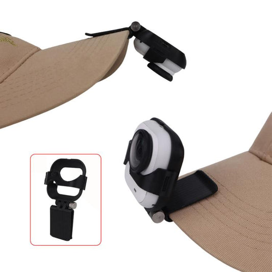 For Insta360 GO Ultra Hat Mount Clip Adjustable Cap Brim Fixing Bracket For First-Person Perspective Filming