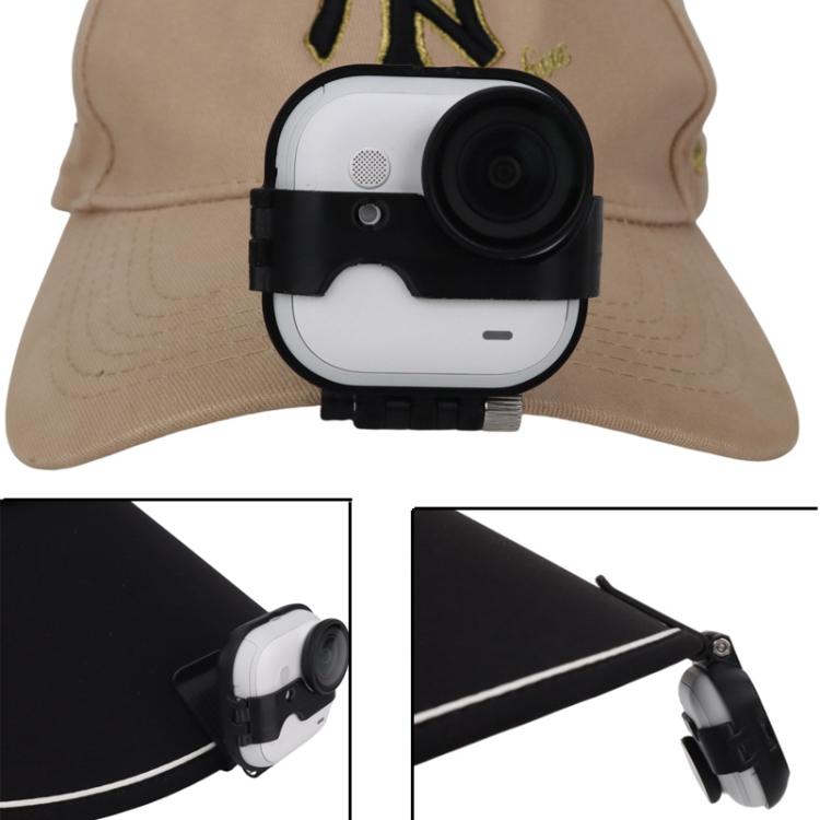 For Insta360 GO Ultra Hat Mount Clip Adjustable Cap Brim Fixing Bracket For First-Person Perspective Filming