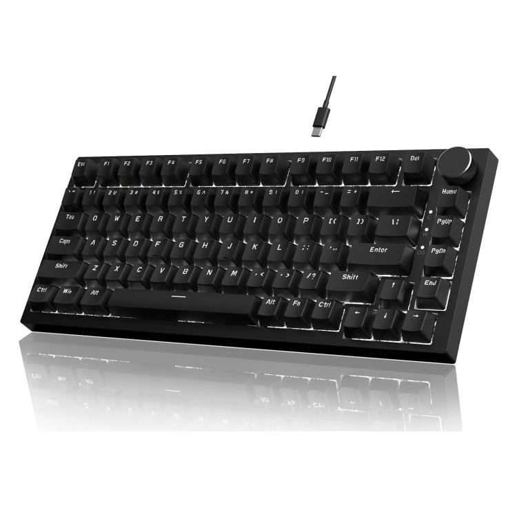 Ajazz AK820 Hot Swappable Wired Mechanical Keyboard With Light, Green Switch Ice Blue Light White, Red Switch White Light Black, AS Red Switch White Light Gray White, HP Switch White Light White Gray, Sea Salt Switch RGB Purple White Blue