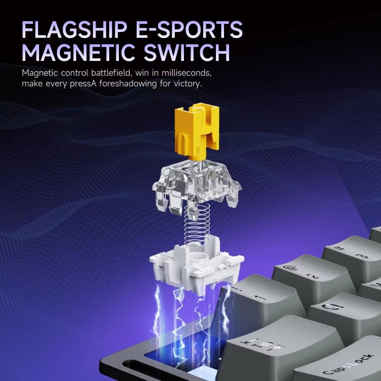 Ajazz AK029 Magnetic Rice Switch HIFI Edition RGB Backlight Wired Single Handed Gaming Keyboard