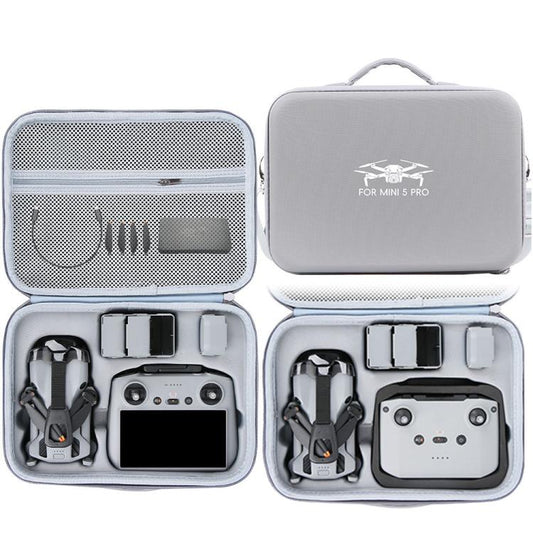 For DJI Mini 5 Pro Fly More Integrated PU Organizer Bag Portable Travel Shoulder Bag
