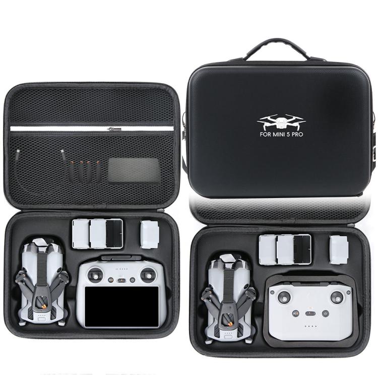 For DJI Mini 5 Pro Fly More Integrated PU Organizer Bag Portable Travel Shoulder Bag