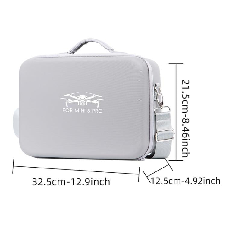 For DJI Mini 5 Pro Fly More Integrated PU Organizer Bag Portable Travel Shoulder Bag