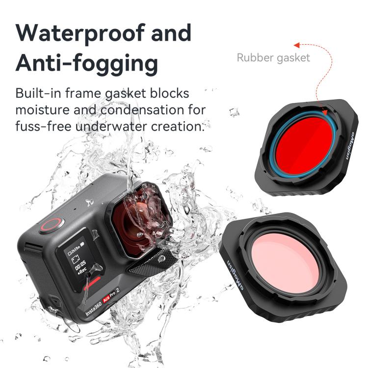 For Insta360 Ace Pro 2 aMagisn Dive Filter Underwater Waterproof Camera Lens Protector