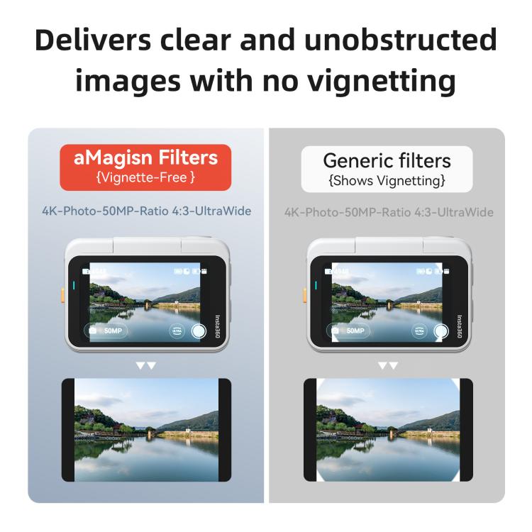 For Insta360 GO Ultra aMagisn Quick-Release Lens Filters Camera Accessories, UV, CPL, ND8+ND16+ND32+ND64, ND8+ND16+ND32+CPL