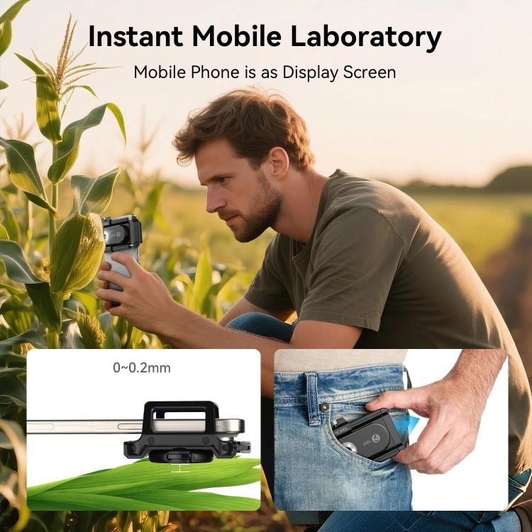 APEXEL PhoneMicro 5 Smartphone Microscope 300X Dual-Light Microscopic + UV, Multi-Mode Lighting, APL-MS300