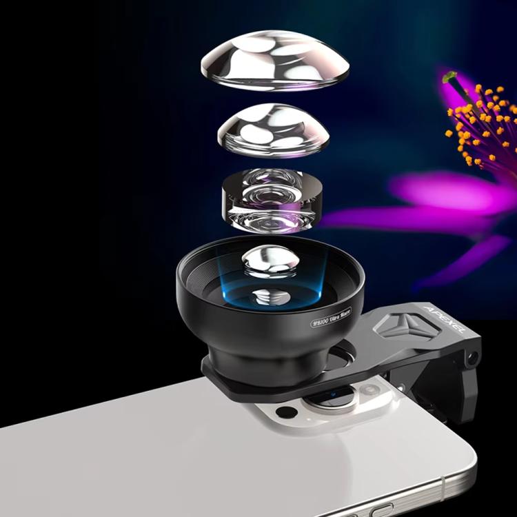APEXEL HB100U Macro Lens Kit with 52MM CPL & Star Filter for Smartphones 3-in-1 Phone Camera Lens Set, APL-HB100U52MM