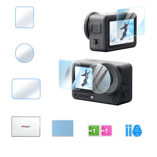 For DJI Osmo Action 6 aMagisn 9H Hardness Tempered Glass Screen Protector, 1 Pack, 2 Packs