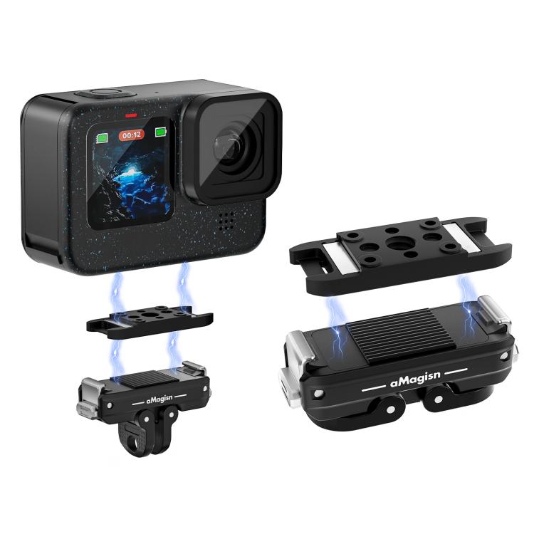 aMagisn Metal Magnetic Quick Release Kit For GoPro HERO12 Black /11 Black /11 Black mini /10 Black /9 Black /8 Black / Max