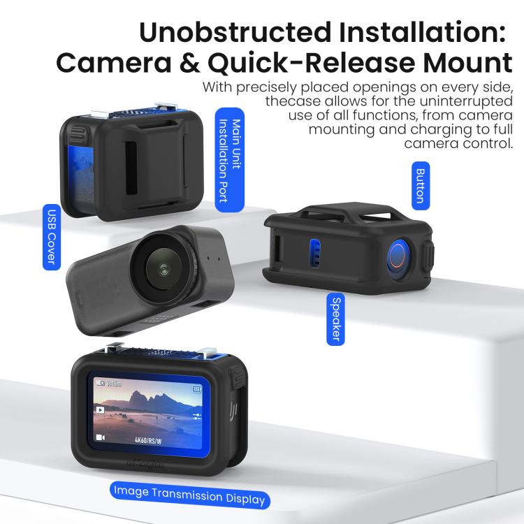 For DJI Osmo Nano Vision Dock aMagisn Silicone Case With Multifunctional Wrist Strap
