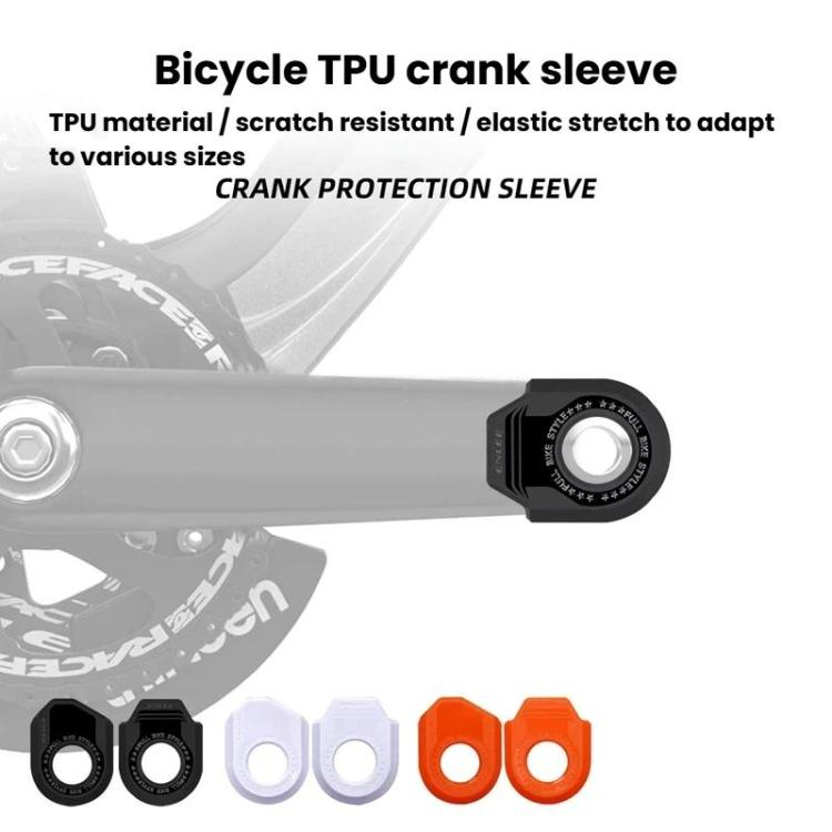 ENLEE 2pcs Bike Crank Protector MTB Chainring Guard, A Black, B Black, A White, B White, A Orange, B Orange