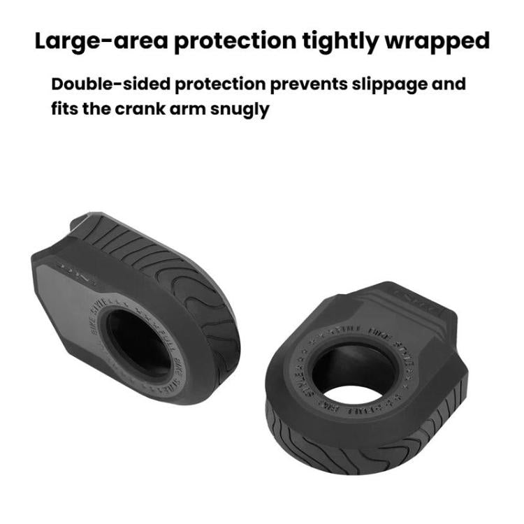ENLEE 2pcs Bike Crank Protector MTB Chainring Guard, A Black, B Black, A White, B White, A Orange, B Orange