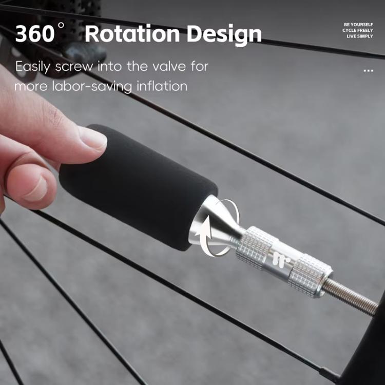 WEST BIKING Bicycle CO2 Inflator Valve Head Universal Adapter for Presta & Schrader Valves with Anti-Freeze Foam Sleeve