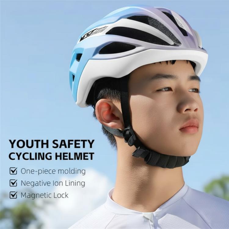 WEST BIKING Youth Bike Helmet for Road & Mountain Cycling with Anion Liner, Magnetic Buckle, 48-52cm