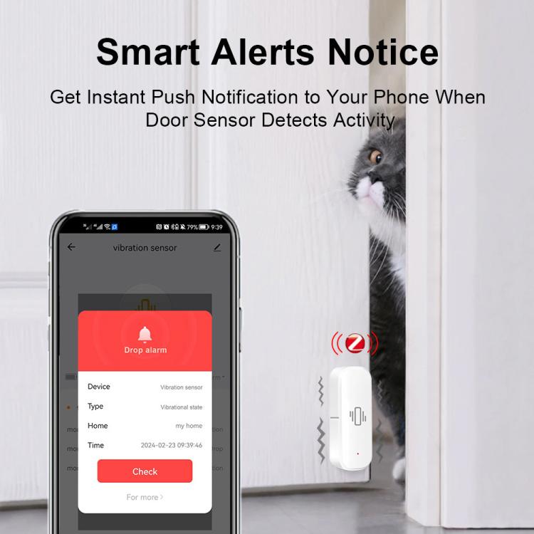 Smart Zigbee Vibration Motion Sensor App Control Security Protection Motion Shock Alarm, ZG-103ZL
