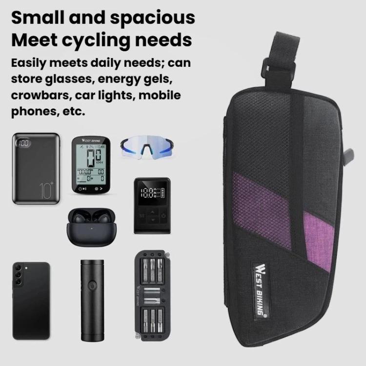WEST BIKING YP0707429 Portable Large-Capacity Bike Top Tube Bag Road Bike Cycling Gear