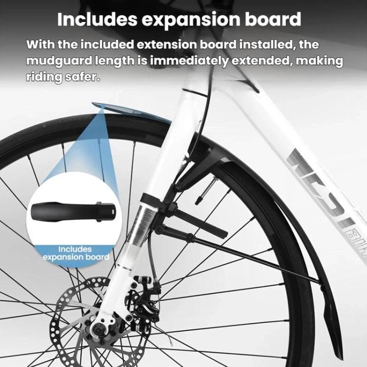WEST BIKING YP0714046 Bike Front & Rear Extended Fenders Waterproof Mudguards Cycling Accessories
