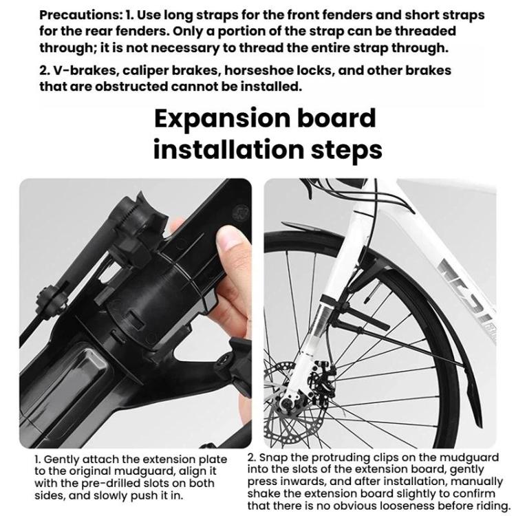 WEST BIKING YP0714046 Bike Front & Rear Extended Fenders Waterproof Mudguards Cycling Accessories