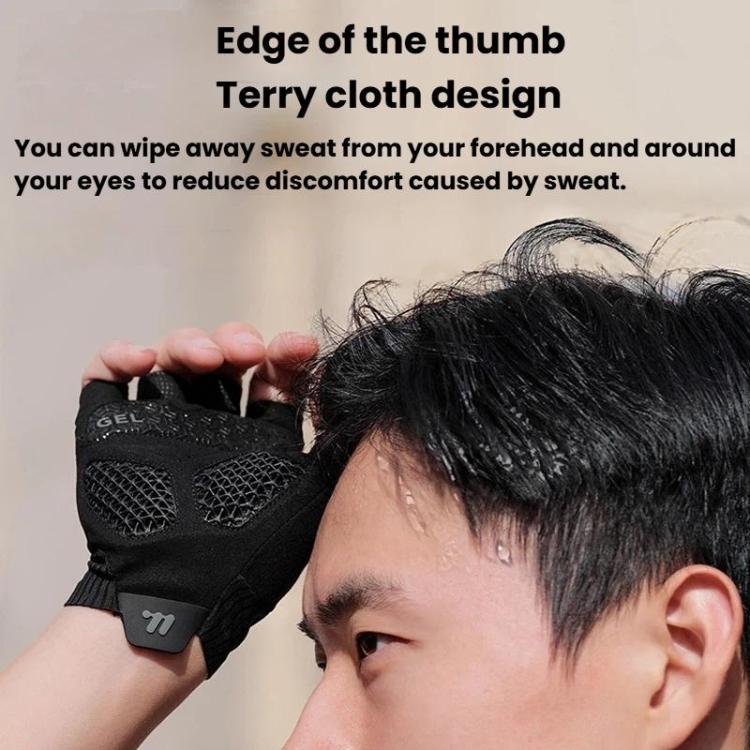 WEST BIKING YP0211274 3D Printed Half Finger Cycling Gloves Shock-Absorbing Anti-Slip Riding Gloves, M, L, XL, XXL