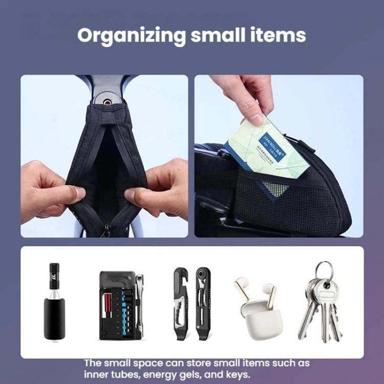 WEST BIKING YP0707430 Bike Portable Top Tube Bag Cycling Triangle Storage Bag