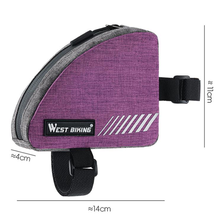 WEST BIKING YP0707430 Bike Portable Top Tube Bag Cycling Triangle Storage Bag