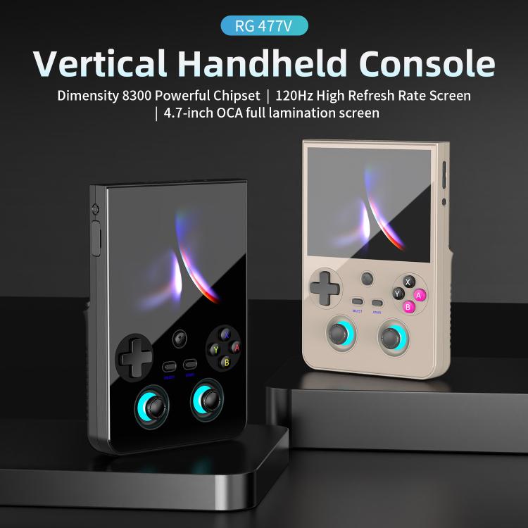 ANBERNIC RG477V 4.7-inch 120Hz Vertical Handheld Console Dimensity 8300 Chipset, Android 14, RGB Lighting & Gyroscope, RAM 8G+128GB, RAM 8G+128GB+128G SD Card, RAM 12G+256GB, RAM 12G+256GB+128G SD Card