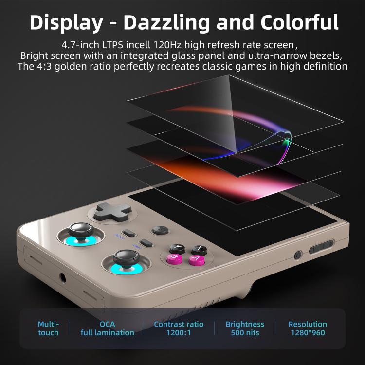 ANBERNIC RG477V 4.7-inch 120Hz Vertical Handheld Console Dimensity 8300 Chipset, Android 14, RGB Lighting & Gyroscope, RAM 8G+128GB, RAM 8G+128GB+128G SD Card, RAM 12G+256GB, RAM 12G+256GB+128G SD Card