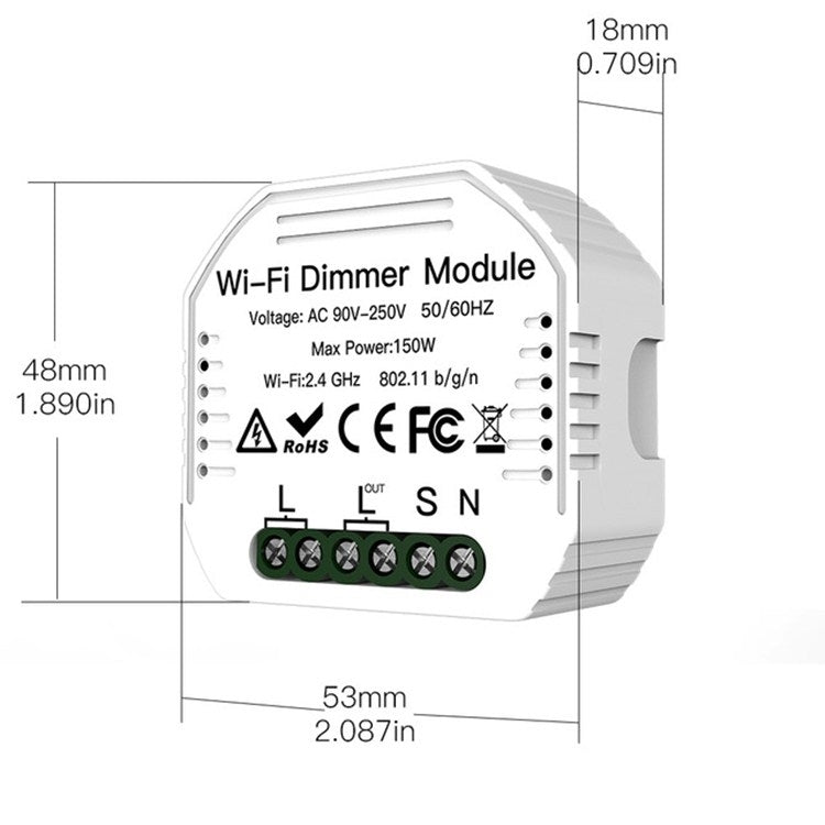 Concealed Wifi Smart Switch Dimmer Switch And Traditional Switch Dual Control Smart Switch