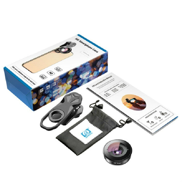 APEXEL APL-HB110 110 Degrees Wide Angle Professional HD External Mobile Phone Universal Lens, 110 Degrees Wide Angle