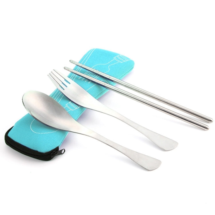 Three-Piece Outdoor Cutlery, Dark blue, Rose Red, Grass green, Fluorescent green, Orange, Purple, Big Red, Light blue