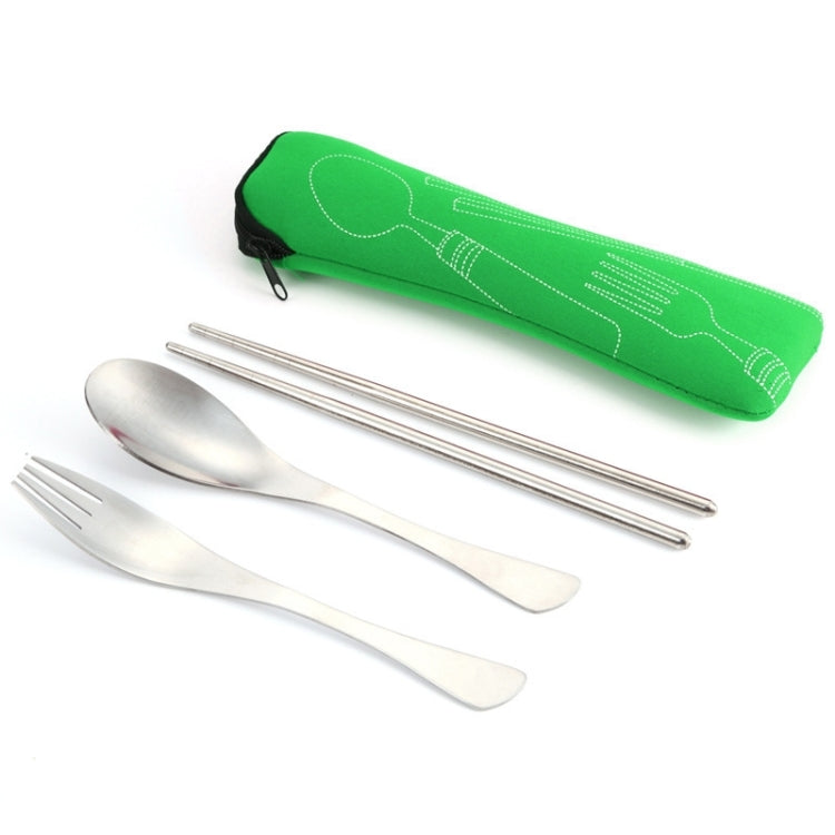 Three-Piece Outdoor Cutlery, Dark blue, Rose Red, Grass green, Fluorescent green, Orange, Purple, Big Red, Light blue
