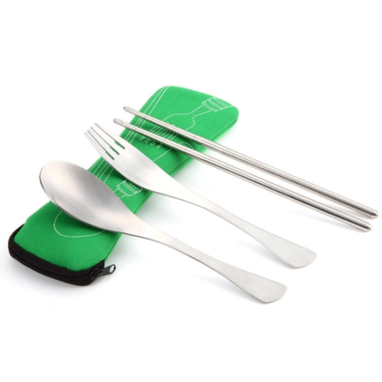 Three-Piece Outdoor Cutlery, Dark blue, Rose Red, Grass green, Fluorescent green, Orange, Purple, Big Red, Light blue