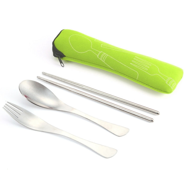 Three-Piece Outdoor Cutlery, Dark blue, Rose Red, Grass green, Fluorescent green, Orange, Purple, Big Red, Light blue