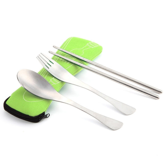 Three-Piece Outdoor Cutlery, Dark blue, Rose Red, Grass green, Fluorescent green, Orange, Purple, Big Red, Light blue
