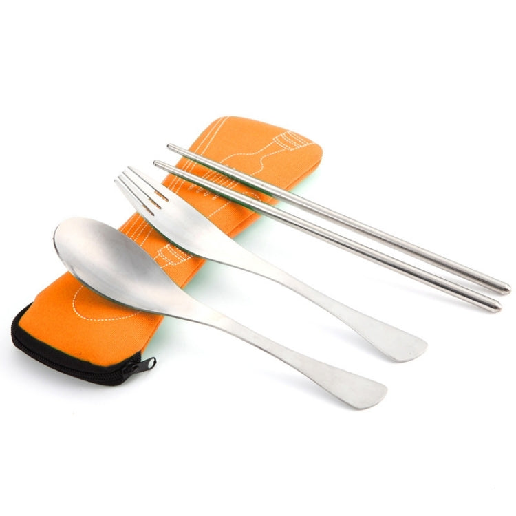 Three-Piece Outdoor Cutlery, Dark blue, Rose Red, Grass green, Fluorescent green, Orange, Purple, Big Red, Light blue